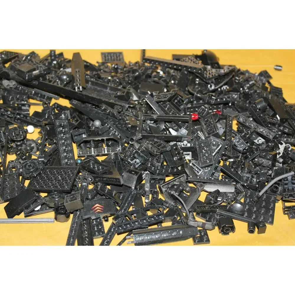 958 All Black Lego Parts Bricks Pieces Building Creativity Toys